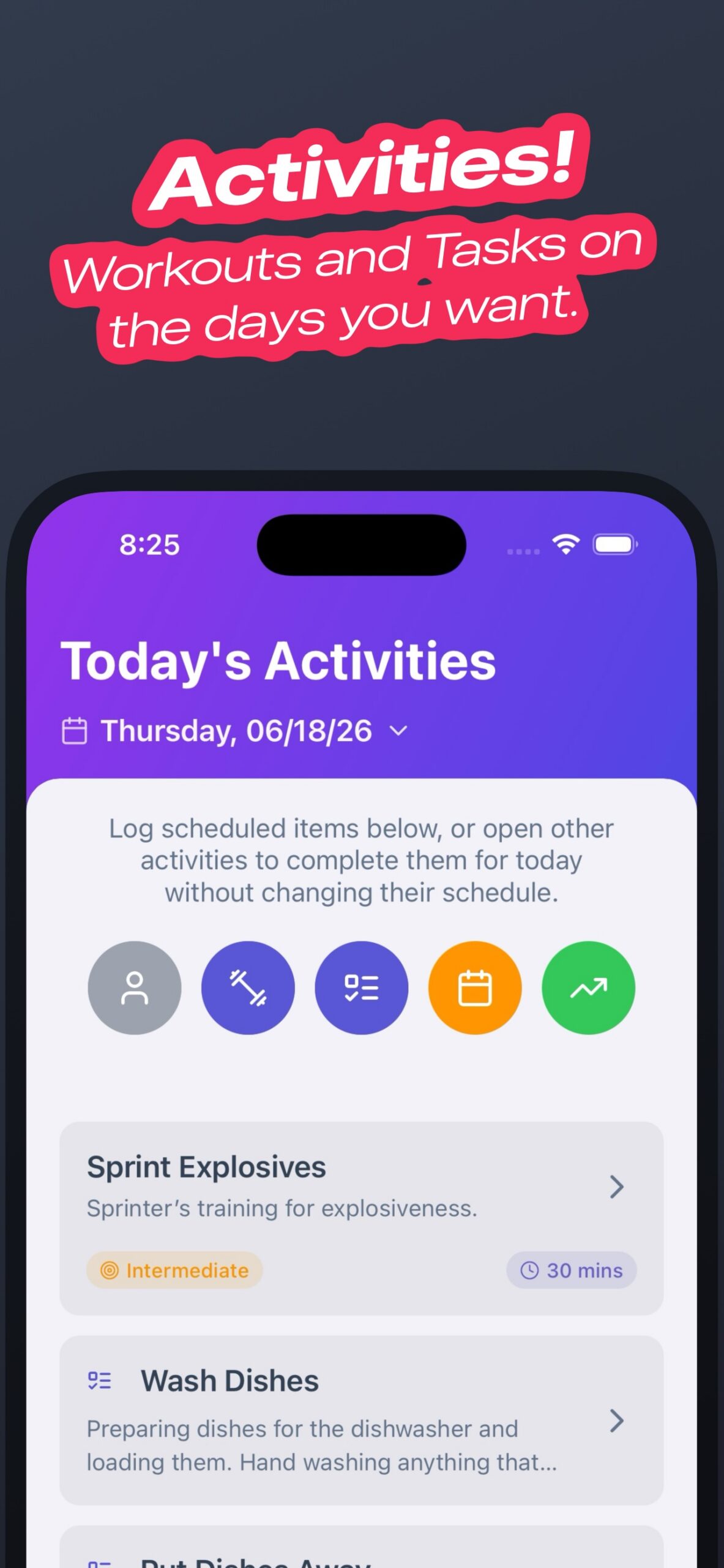 FamilyFit Today’s Activities planner — one app instead of five